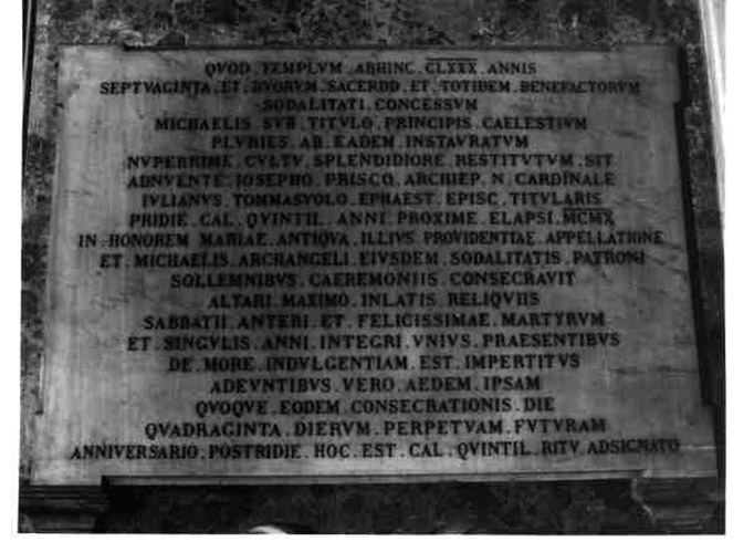 lapide commemorativa - bottega napoletana (sec. XX)