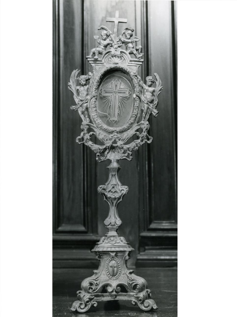 RELIQUIARIO - A OSTENSORIO - manifattura napoletana (Prima metà sec. XIX)