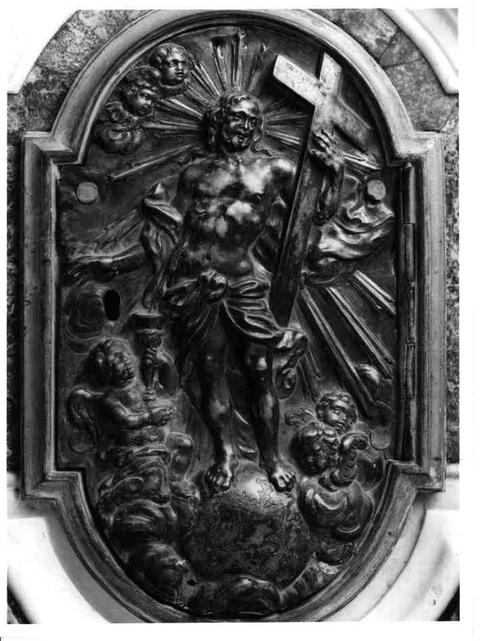 Cristo portacroce (sportello di tabernacolo) - bottega napoletana (prima metà sec. XVIII)