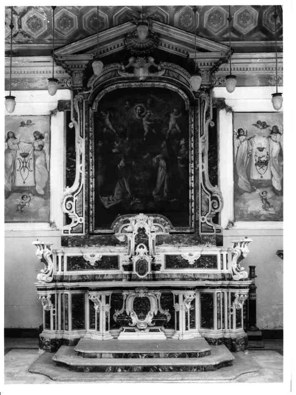 dossale, elemento d'insieme - bottega napoletana (prima metà sec. XVIII)