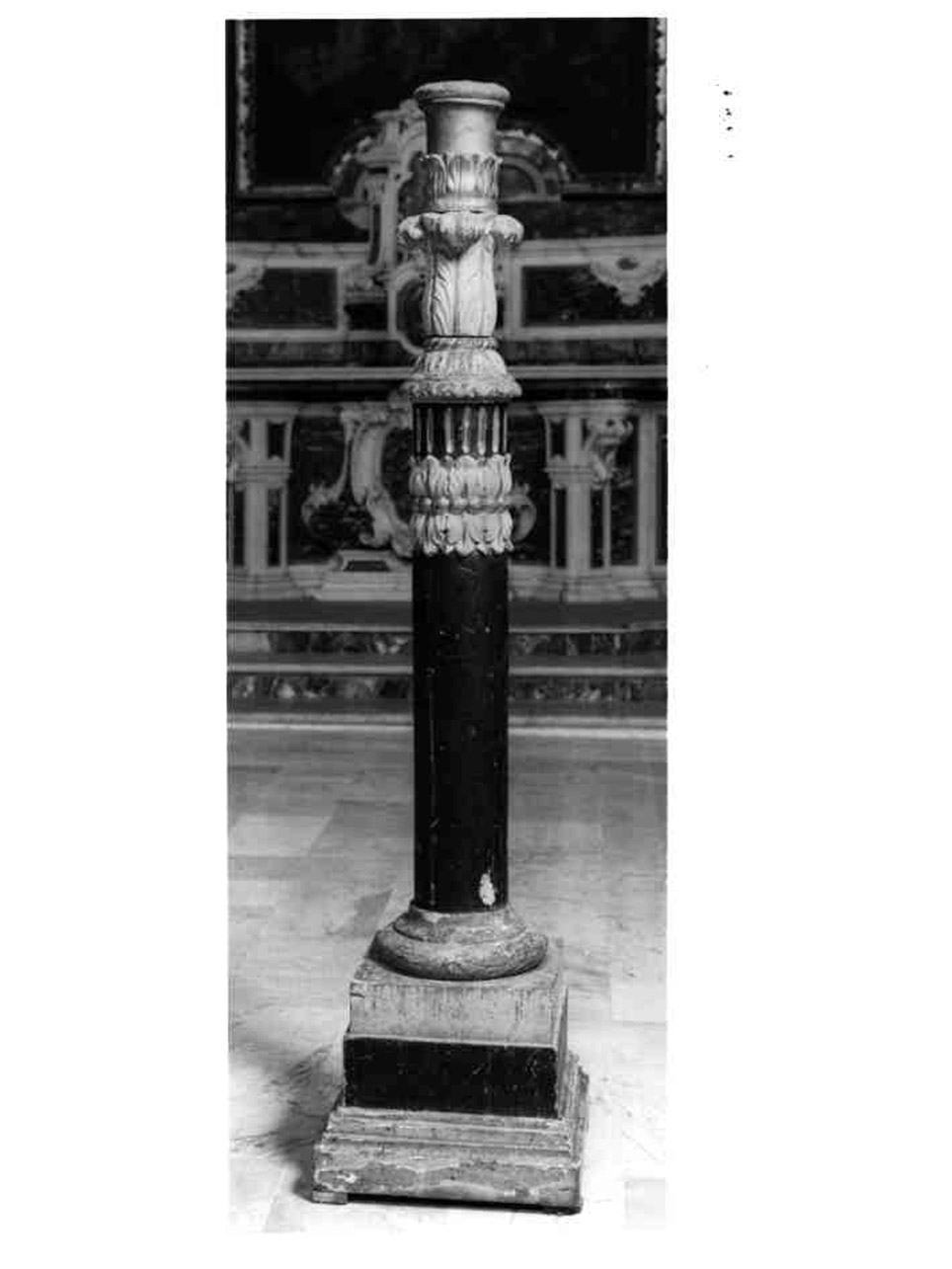 candelabro - bottega napoletana (fine sec. XIX)