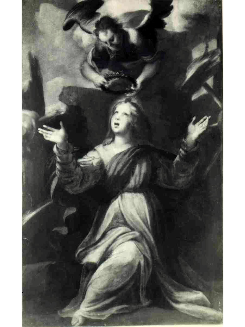 incoronazione di Santa Caterina d'Alessandria (dipinto) di Imparato Girolamo (inizio sec. XVII)