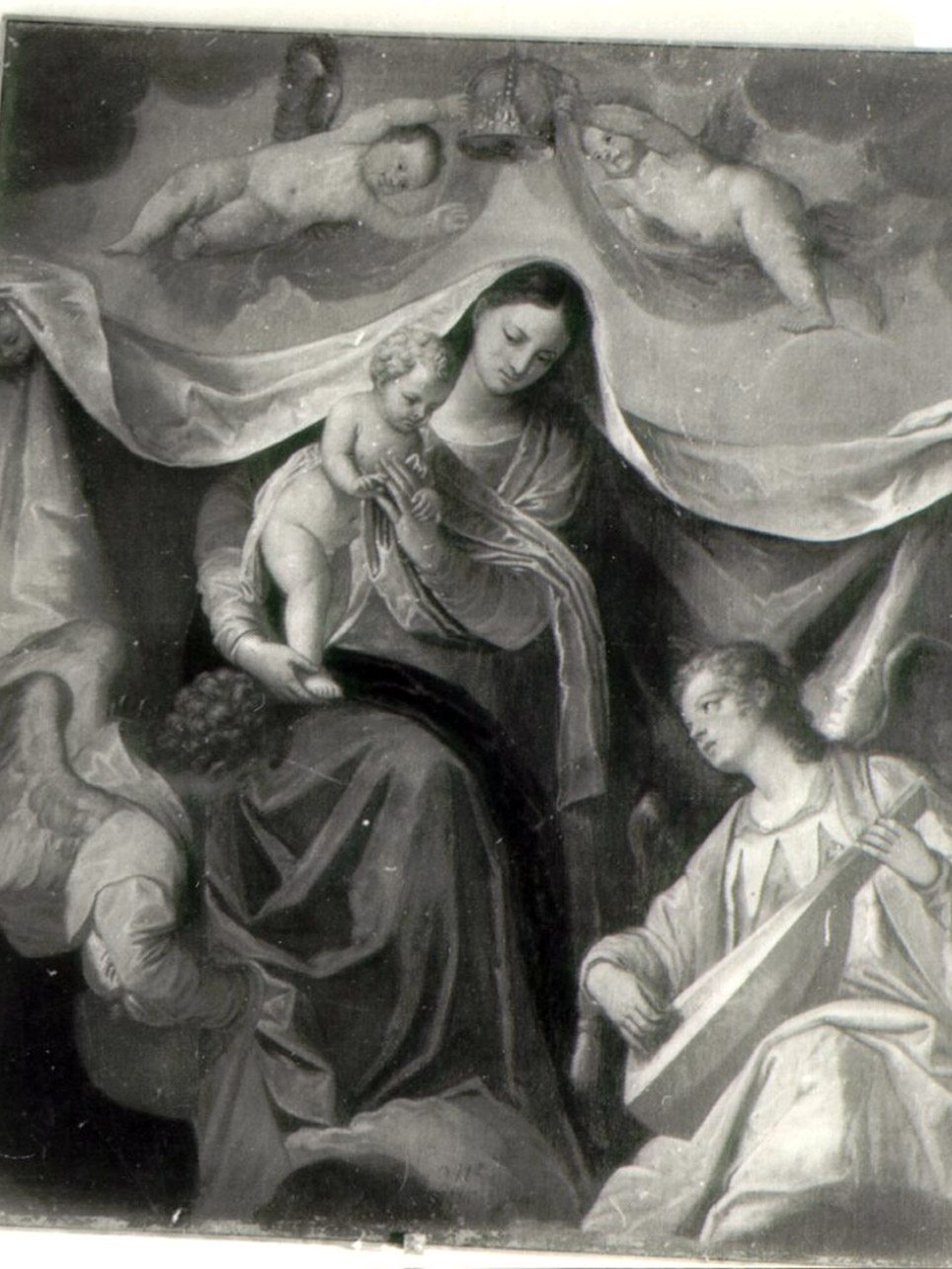 Madonna con Bambino e angeli (dipinto) - ambito napoletano (prima metà sec. XVII)