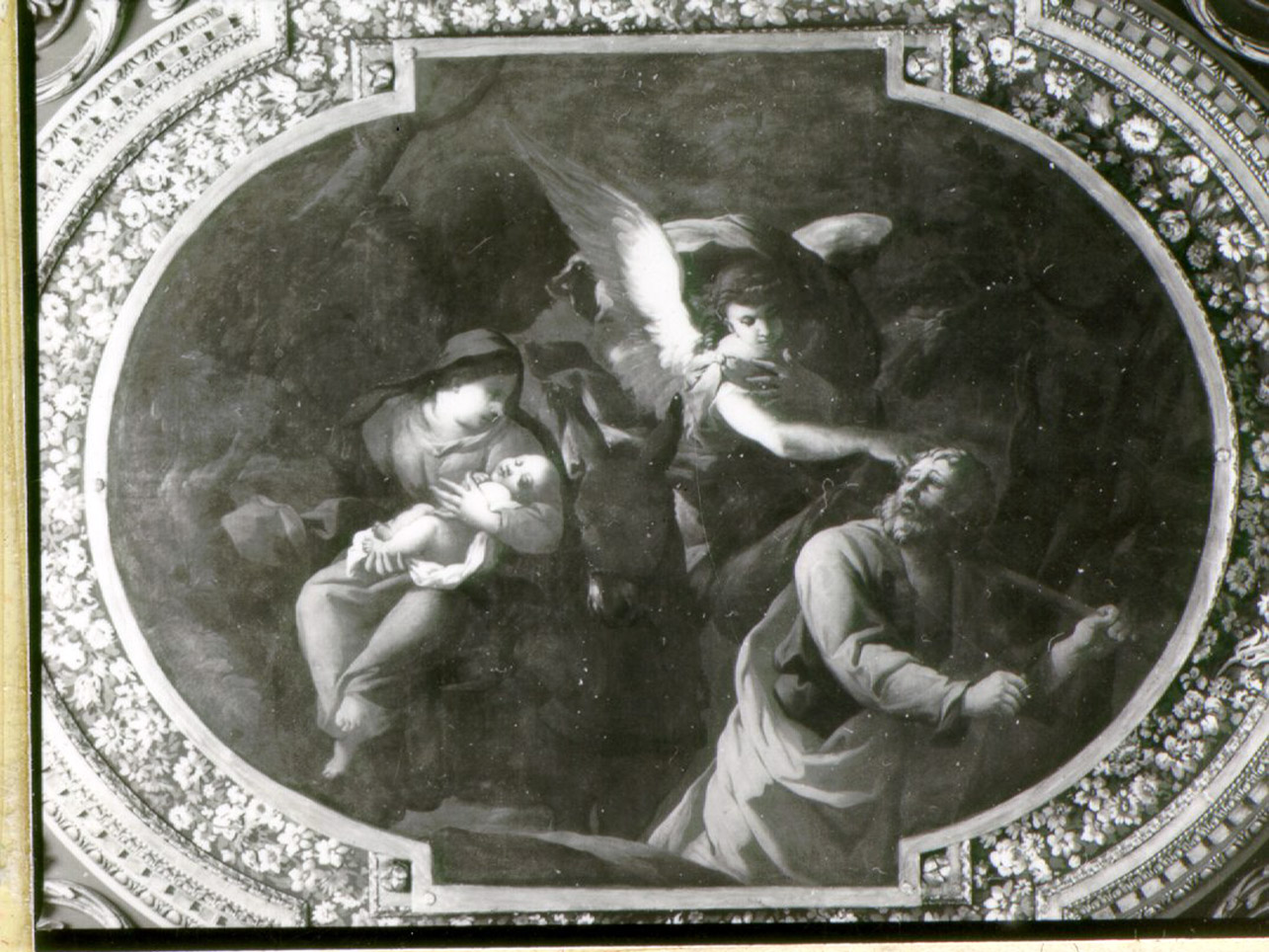 fuga in Egitto (dipinto) di Del Po Giacomo (sec. XVII)