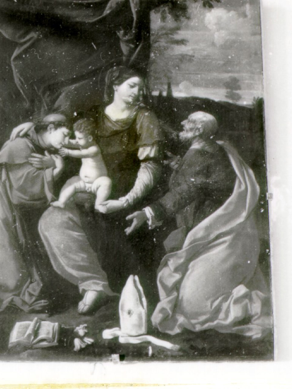 Madonna con Bambino e Santi (dipinto) - bottega napoletana (prima metà sec. XVII)