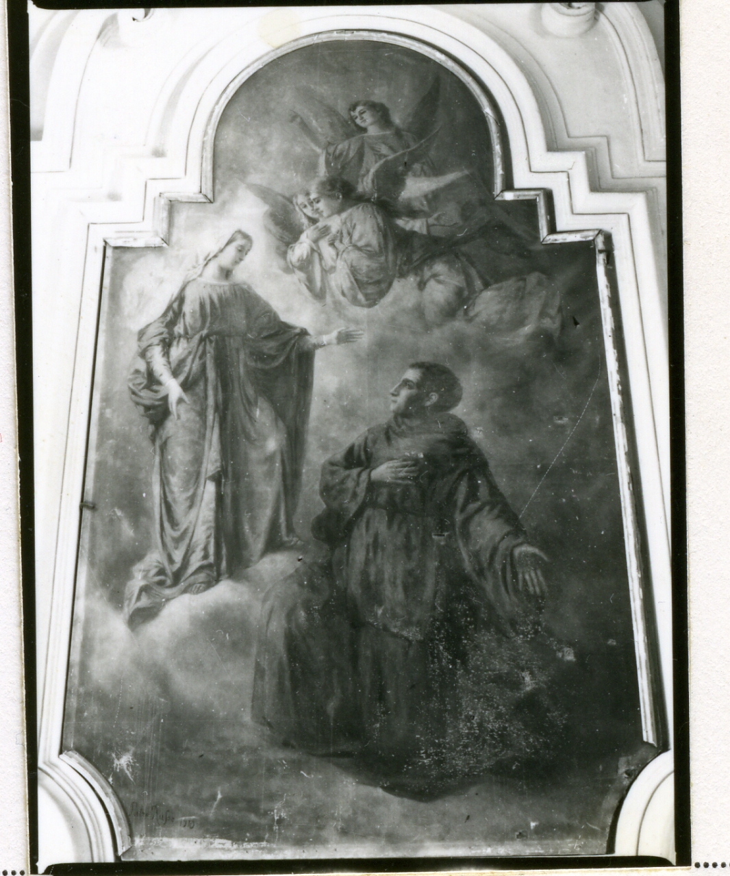 apparizione della Madonna al beato Nicola (dipinto) di Russo Pietro (sec. XX)
