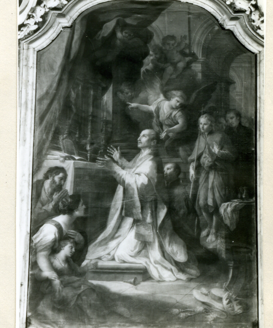 estasi di San Francesco Borgia (dipinto) di Conca Sebastiano (sec. XVIII)