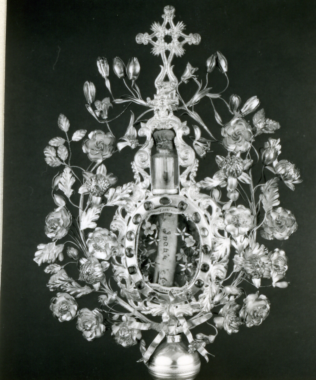 RELIQUIARIO - A MEDAGLIONE - bottega argentiera napoletana