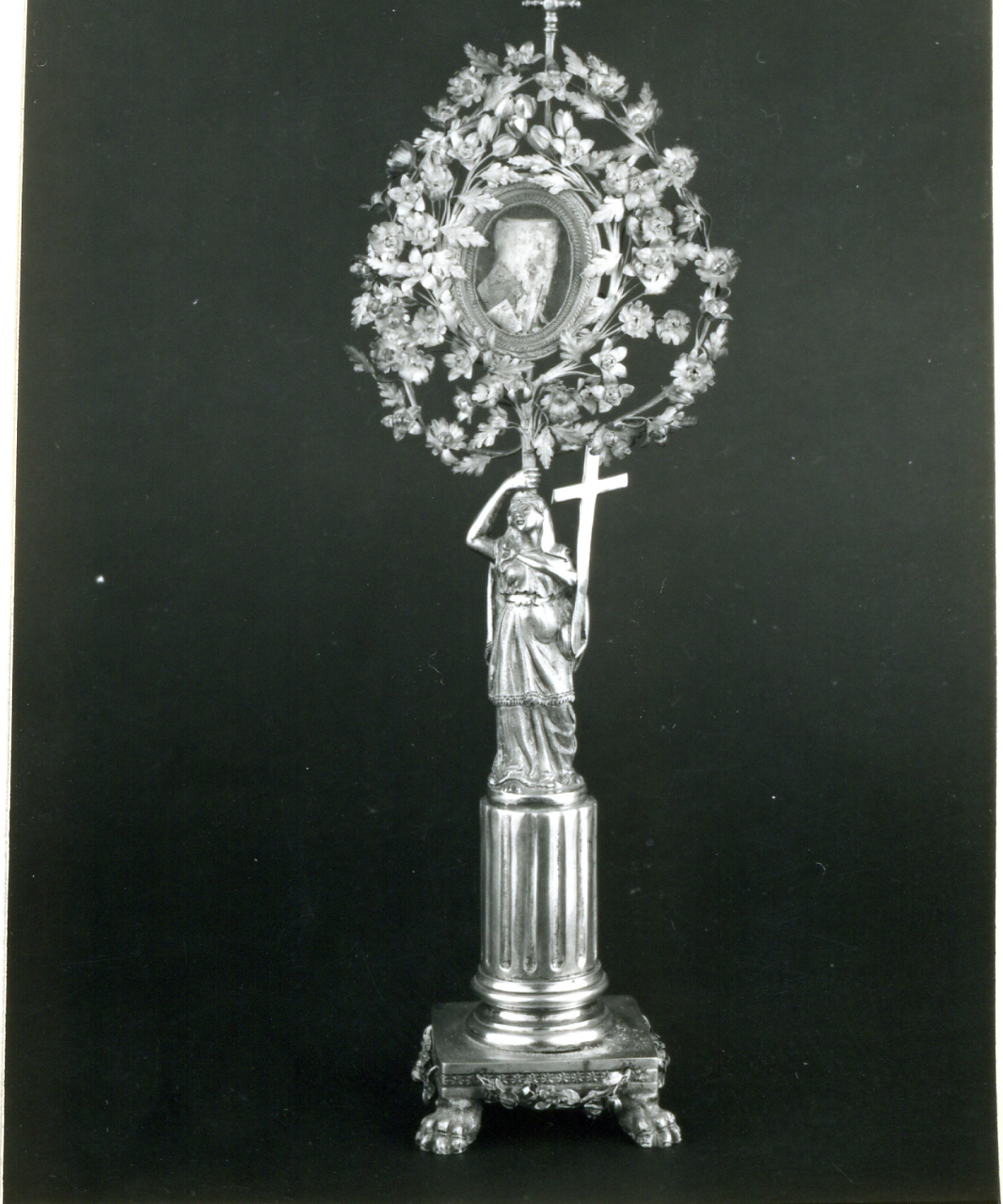 RELIQUIARIO - A OSTENSORIO - bottega argentiera napoletana (FINE sec. XIX)