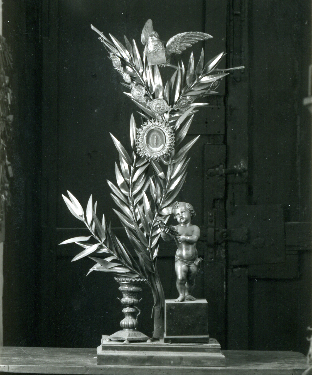 RELIQUIARIO - fitomorfo - manifattura napoletana (PRIMO QUARTO sec. XX)