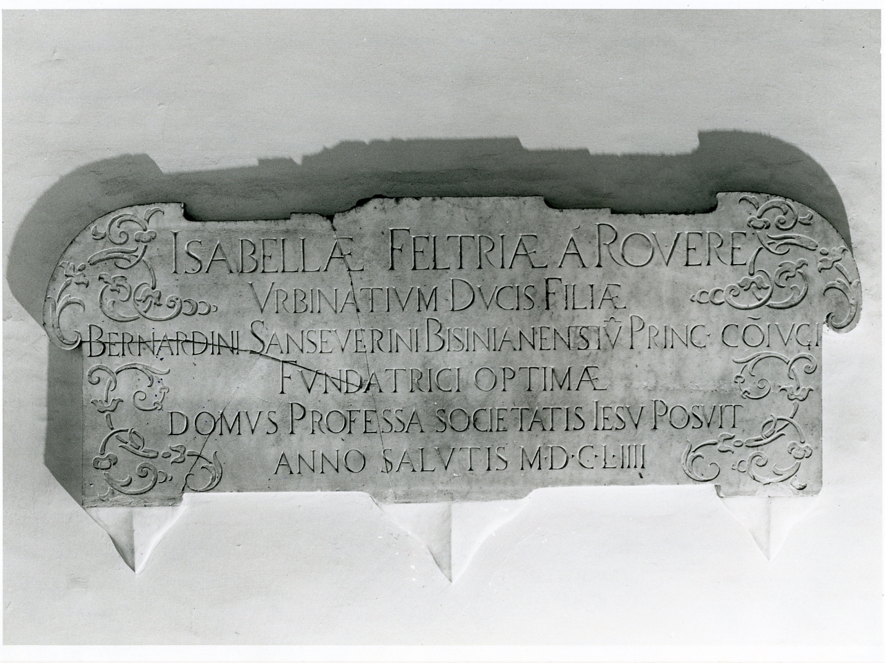 LAPIDE COMMEMORATIVA - ambito napoletano (Metà sec. XVII)