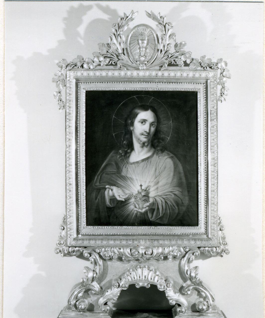 SACRO CUORE DI GESU' (DIPINTO) - AMBITO NAPOLETANO (Seconda metà sec. XIX)