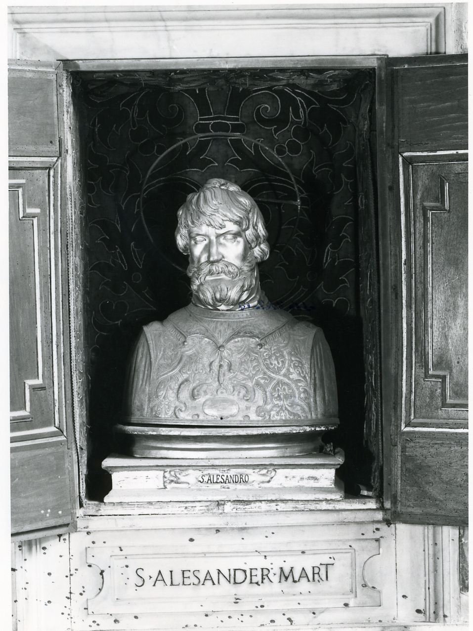 Sant'Alessandro (reliquiario, elemento d'insieme) di Festinese Prospero, Di Costanzo Costantino, Malfitano Giovan Domenico, Di Massa Domitio (seconda metà, inizio sec. XVI, sec. XIX)