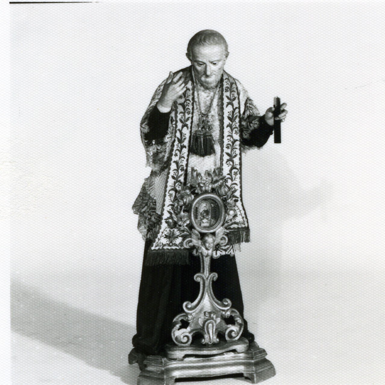 San Vincenzo dè Paoli (reliquiario - a statuetta) - ambito napoletano (seconda metà sec. XIX)