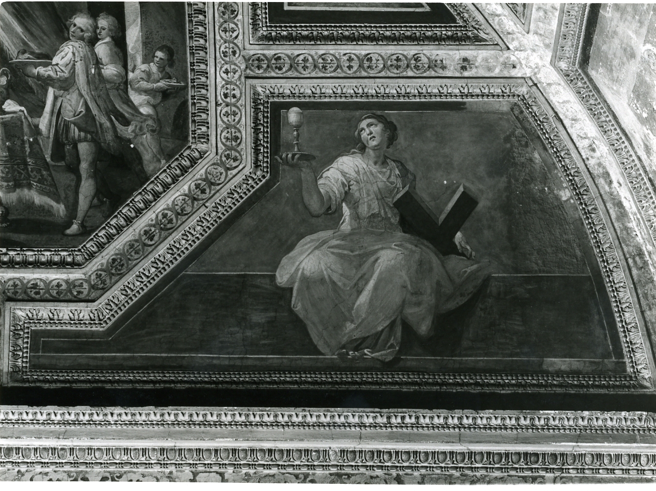 allegoria della Fortezza (dipinto, elemento d'insieme) di Corenzio Belisario (sec. XVII)