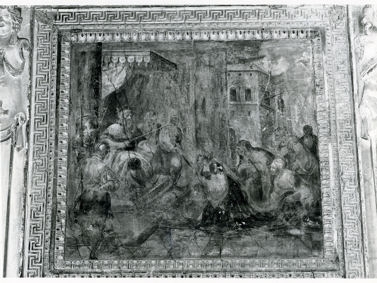 Ester e Assuero (dipinto, elemento d'insieme) di Corenzio Belisario (sec. XVII)