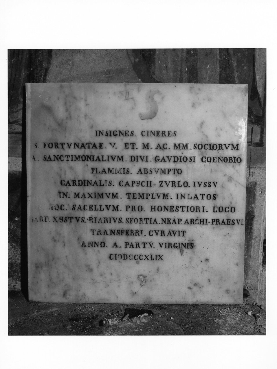 lapide commemorativa - bottega napoletana (sec. XIX)