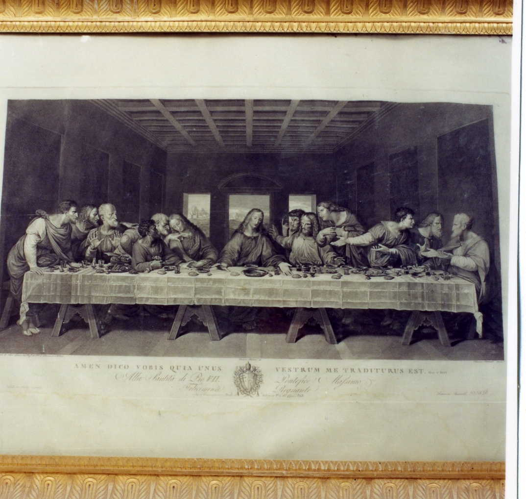 ultima cena (stampa) di Antinoy Nicola De', Rainaldi Francesco (primo quarto sec. XIX)