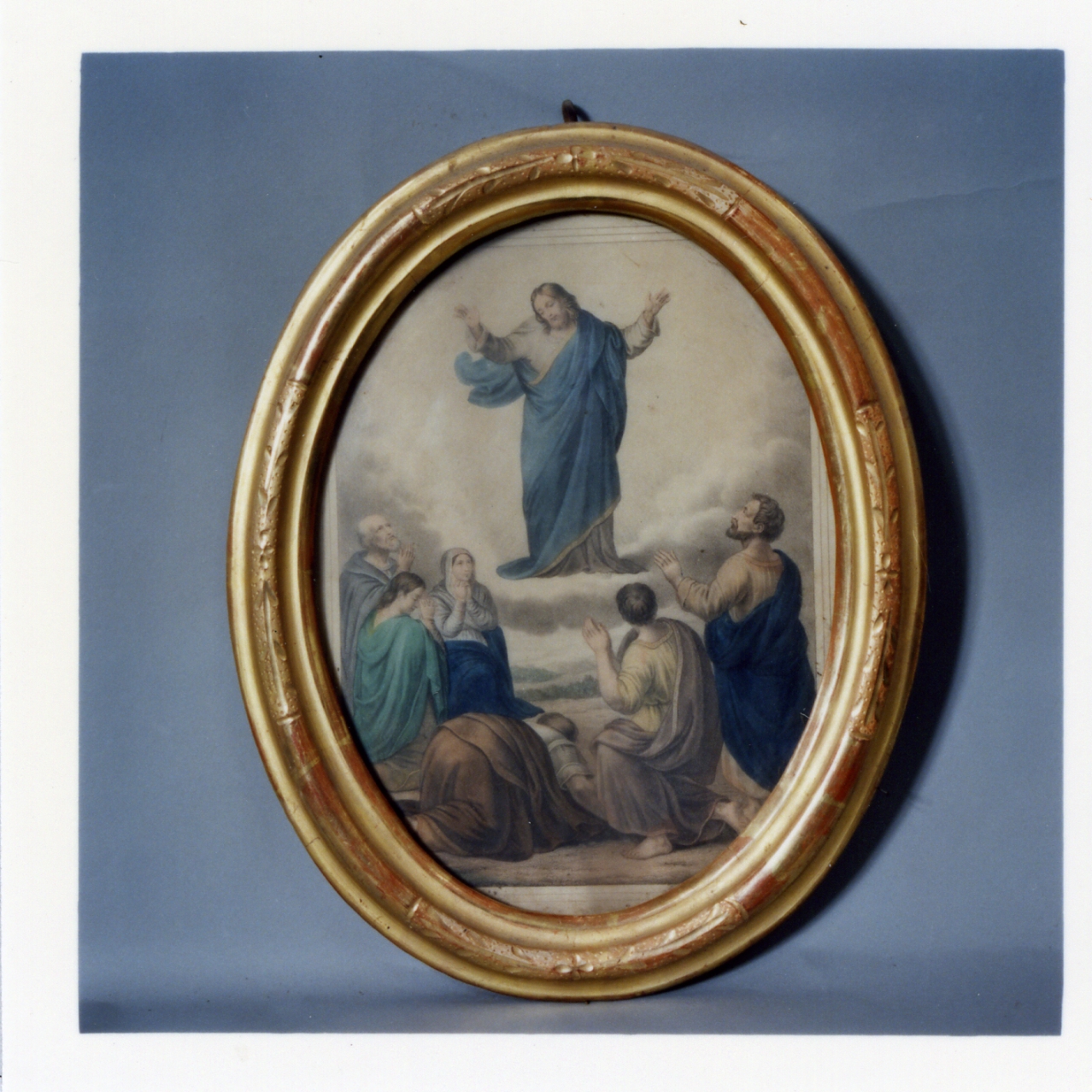 ascensione di Cristo (stampa a colori, elemento d'insieme) - ambito campano (sec. XVIII)