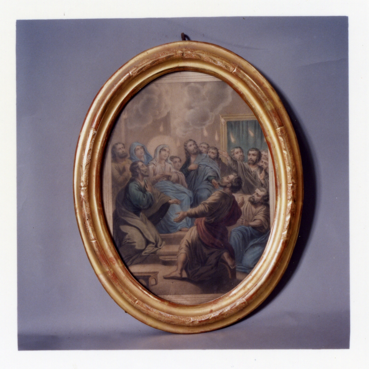 Pentecoste (stampa a colori, elemento d'insieme) - ambito campano (sec. XVIII)