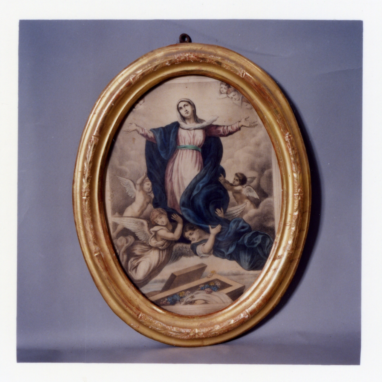 assunzione della Madonna (stampa a colori, elemento d'insieme) - ambito campano (sec. XVIII)