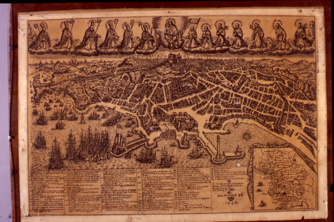 pianta della città di Napoli (stampa) di Miotti Pietro (sec. XVII)