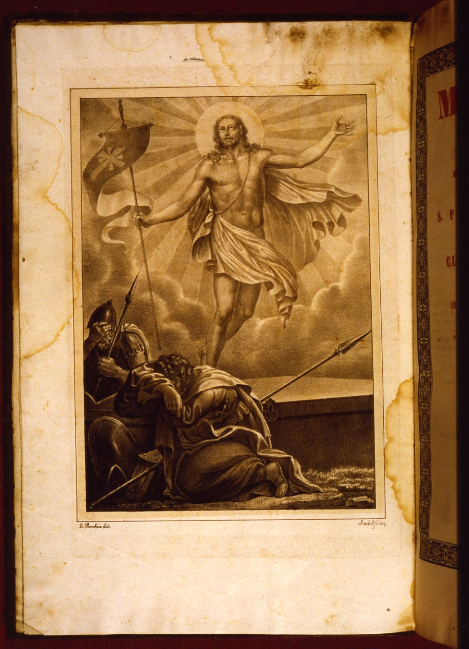 Trasfigurazione di Cristo sul Monte Tabor (stampa) di Recchia Luigi (seconda metà sec. XIX)