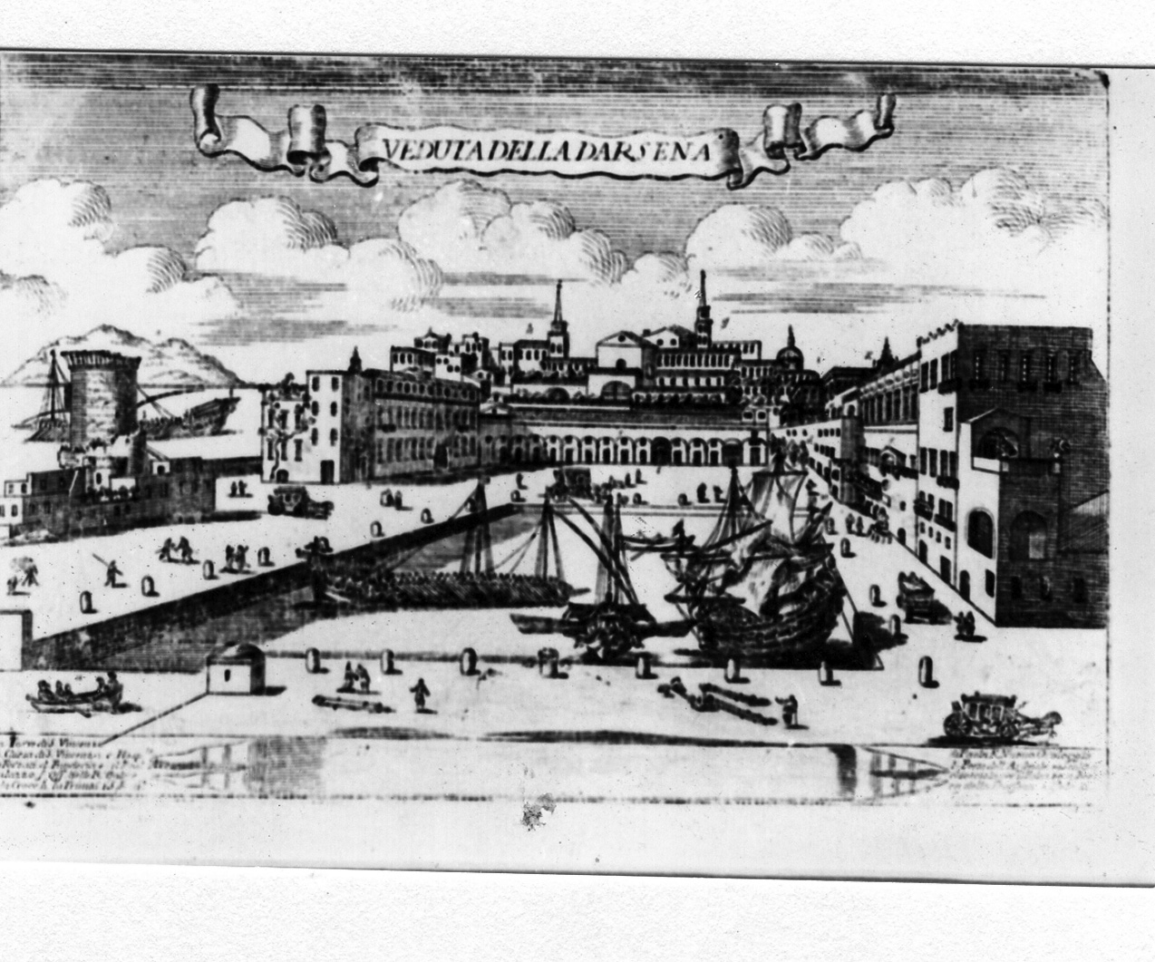 veduta di un palazzo (stampa) di Petrini Paolo (sec. XVII)