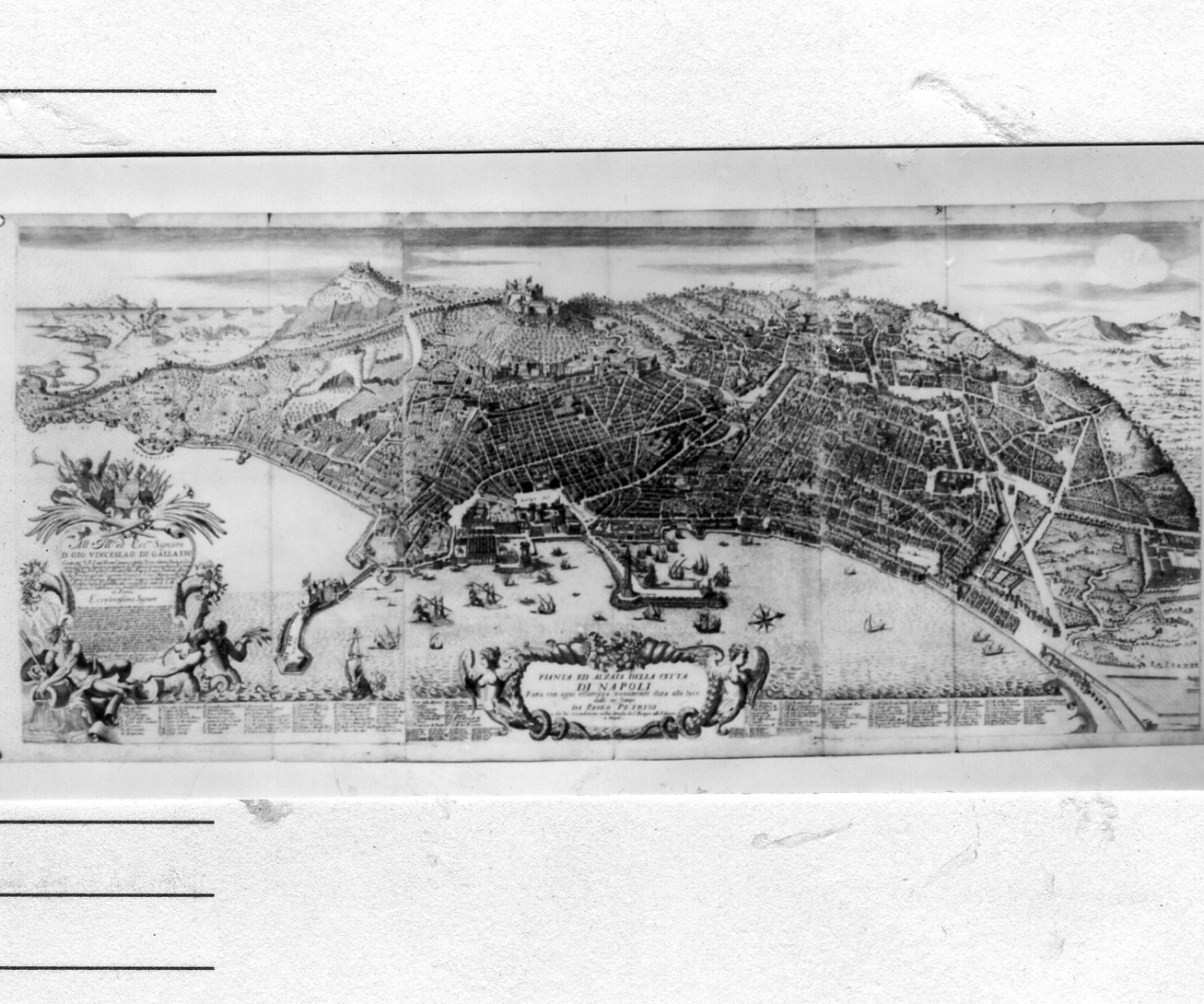 pianta della città di Napoli (stampa) di Petrini Paolo (sec. XVIII)