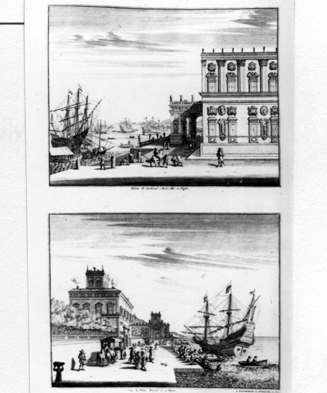 veduta del Palazzo Reale di Napoli (stampa) di Mortier Pierre (sec. XVIII)