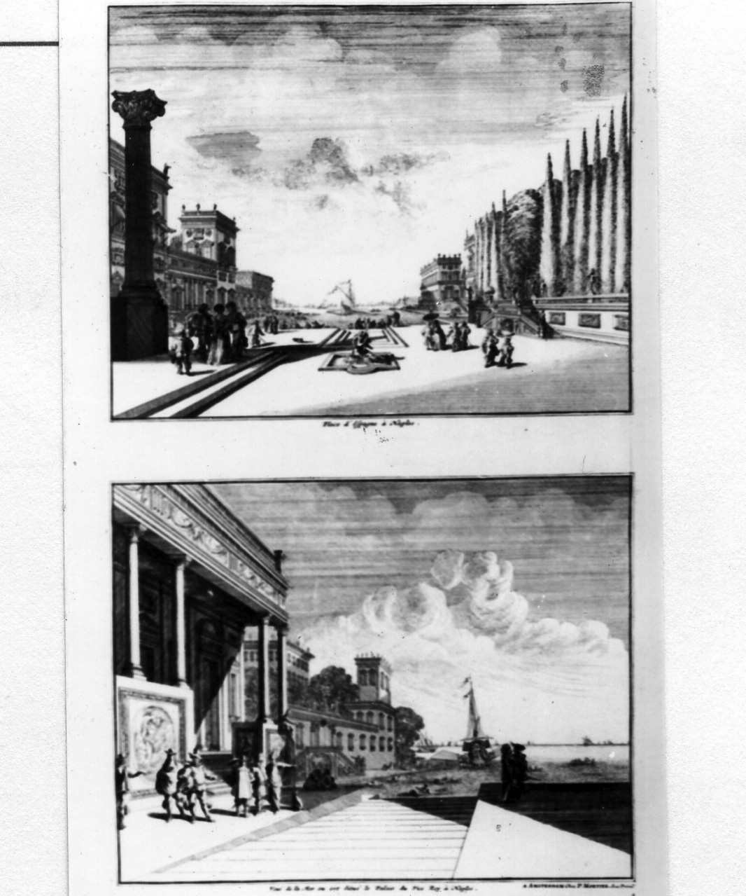 veduta del Palazzo Reale di Napoli (stampa) di Mortier Pierre (sec. XVIII)