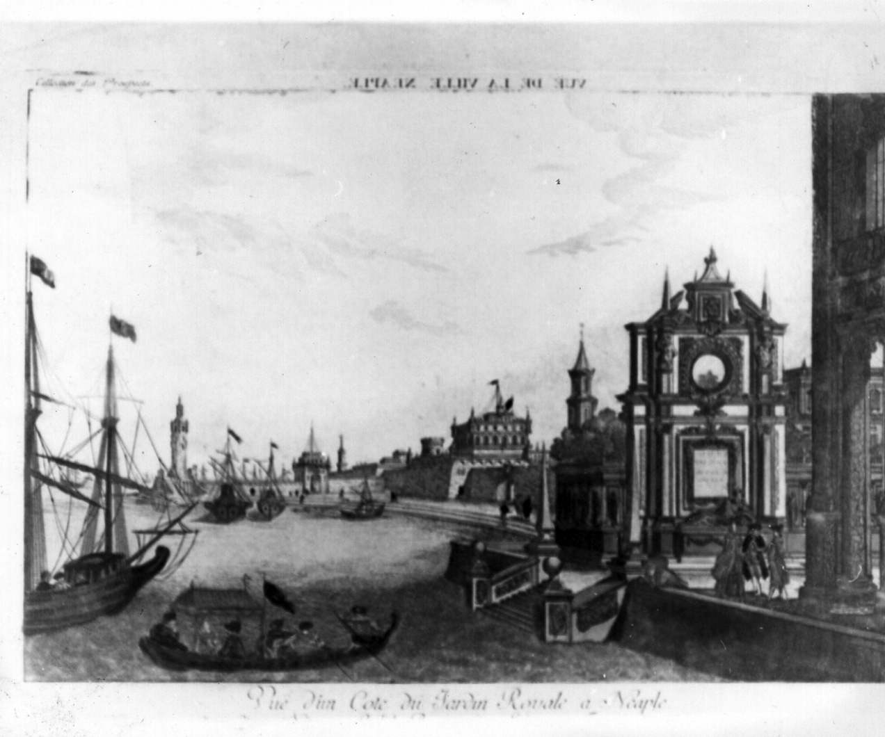 veduta del Palazzo Reale di Napoli (stampa) di Habermann Franz Xaver (seconda metà sec. XVIII)