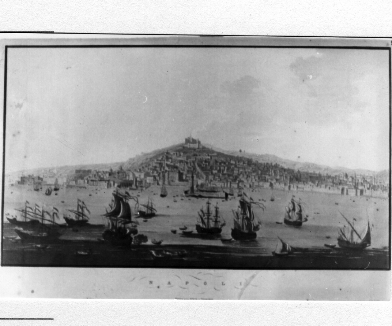 veduta della città di Napoli (stampa) - ambito italiano (sec. XVIII)