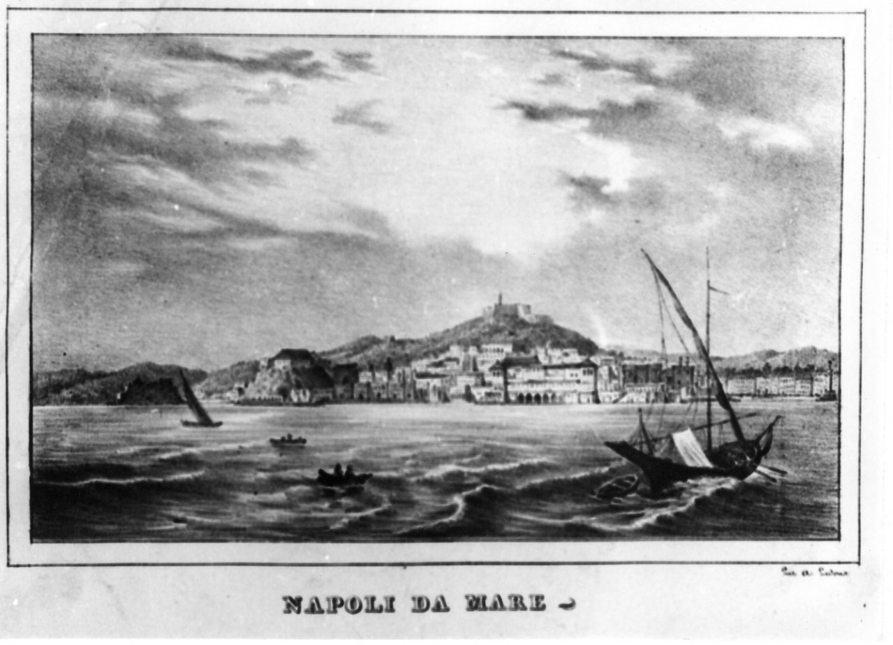 veduta della città di Napoli (stampa) di Ledoux F (sec. XIX)