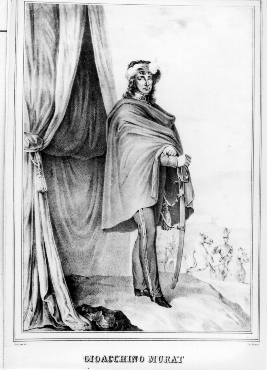 ritratto di Gioacchino Murat (stampa) di De Luise Luigi (metà sec. XIX)