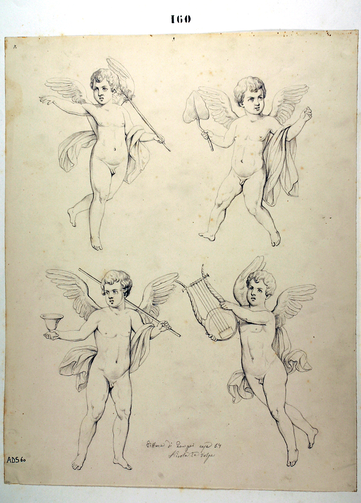 Amorini (disegno) di La Volpe Nicola (seconda metà sec. XIX)