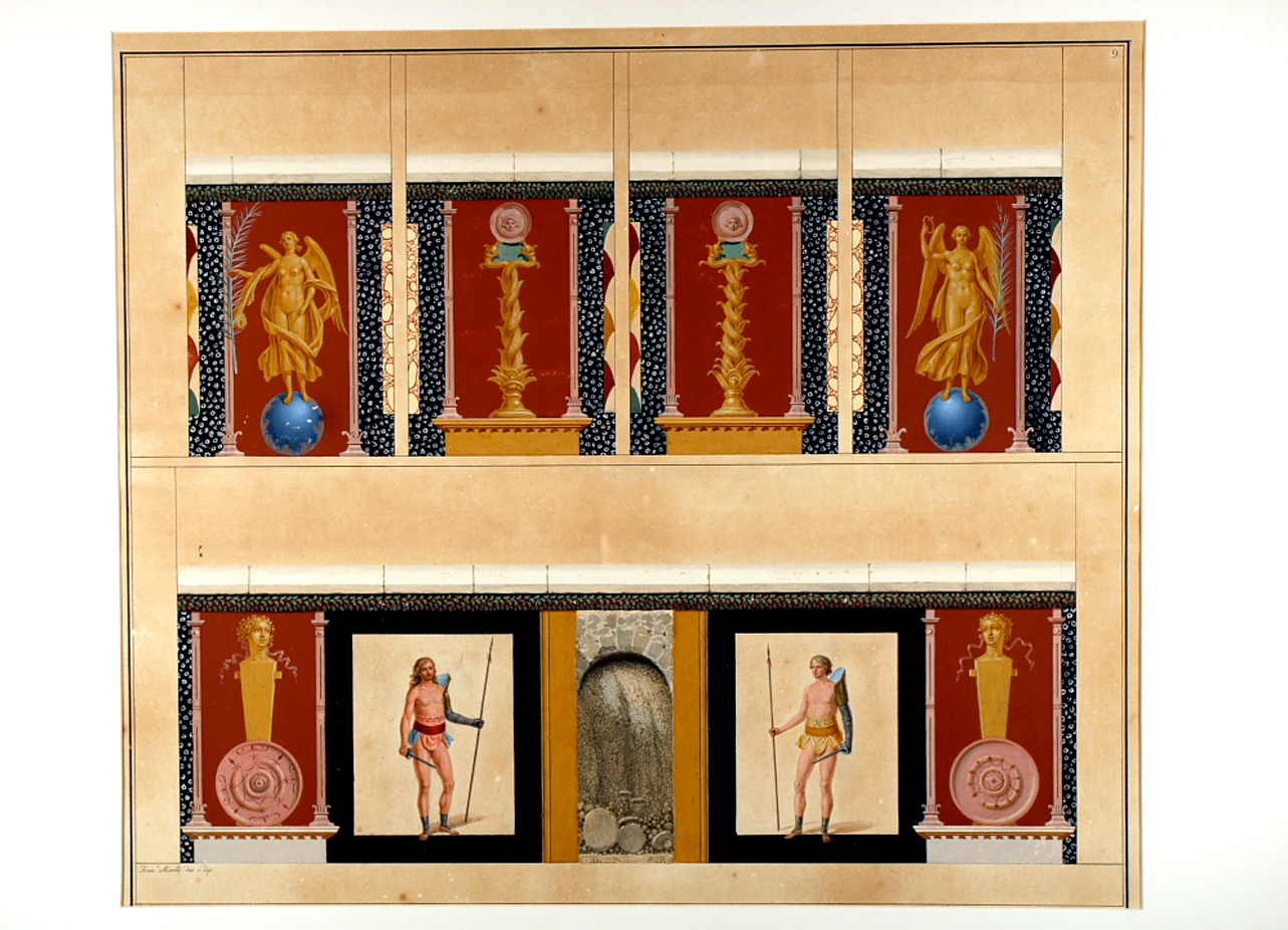 decorazioni pittoriche parietali (disegno) di Morelli Francesco (seconda metà sec. XVIII)