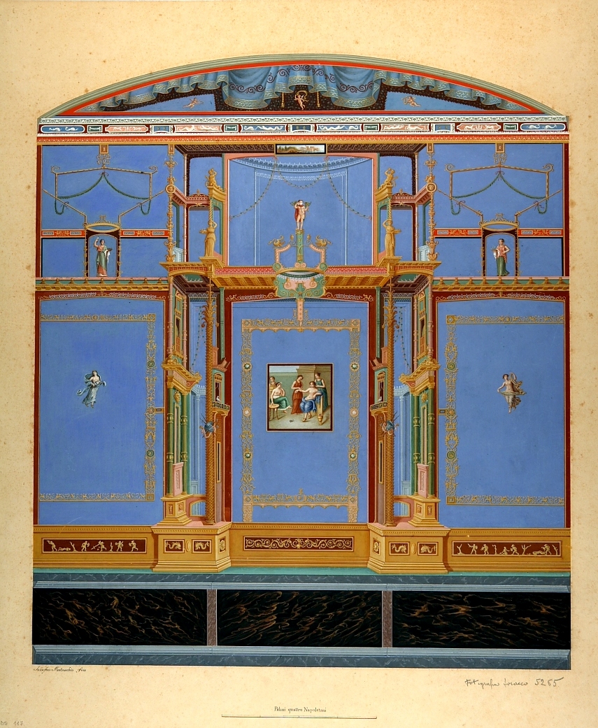 parete di IV stile (disegno) di Mastracchio Serafino (seconda metà sec. XIX)