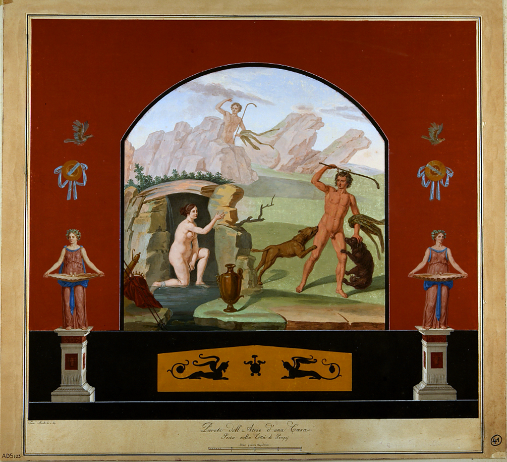 Diana e Atteone (disegno) di Morelli Francesco (primo quarto sec. XIX)