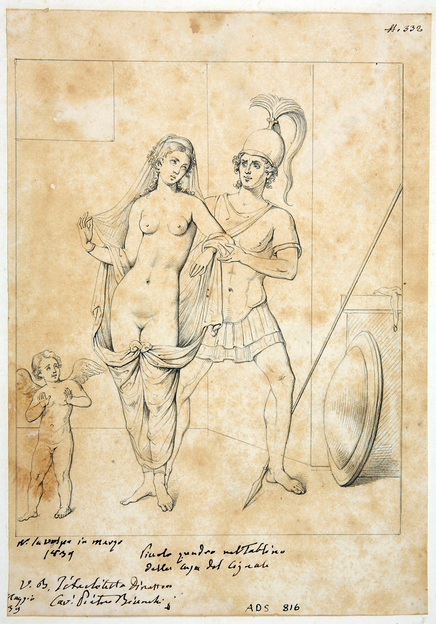 Marte e Venere (disegno) di La Volpe Nicola (secondo quarto sec. XIX)