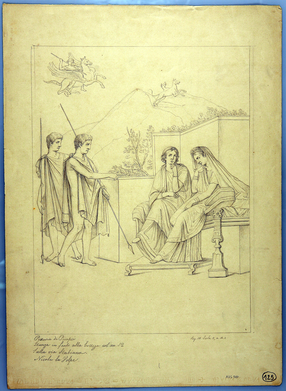 Bellerofonte e Stenebea (disegno) di La Volpe Nicola (terzo quarto sec. XIX)