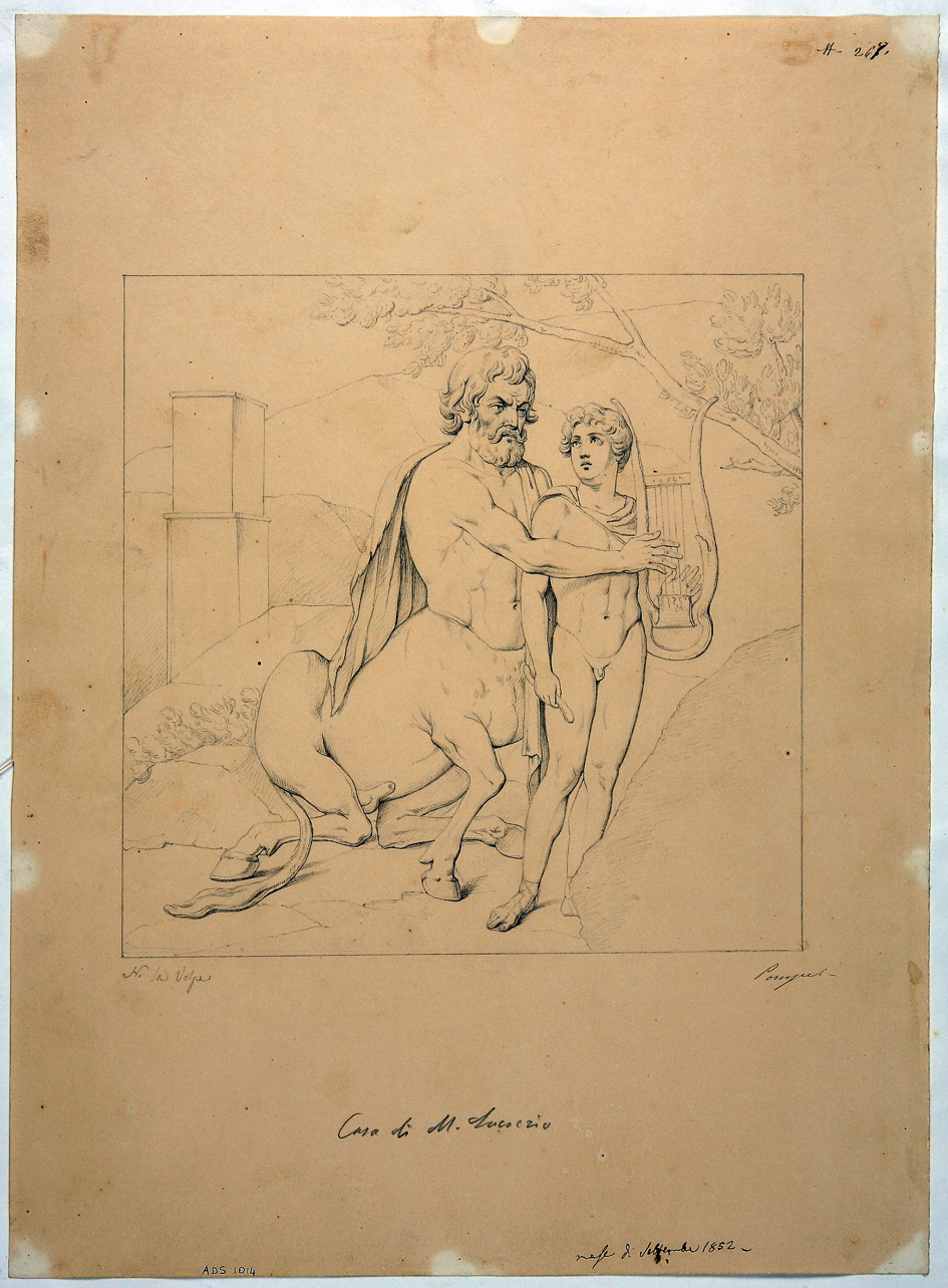 Achille e Chirone (disegno) di La Volpe Nicola (terzo quarto sec. XIX)
