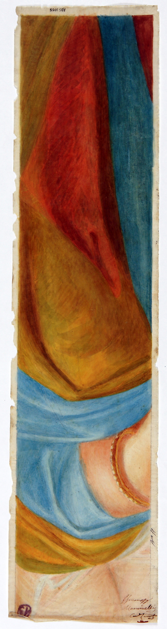 panneggio di Onfale (disegno) di Mastracchio Michele (secondo quarto sec. XIX)