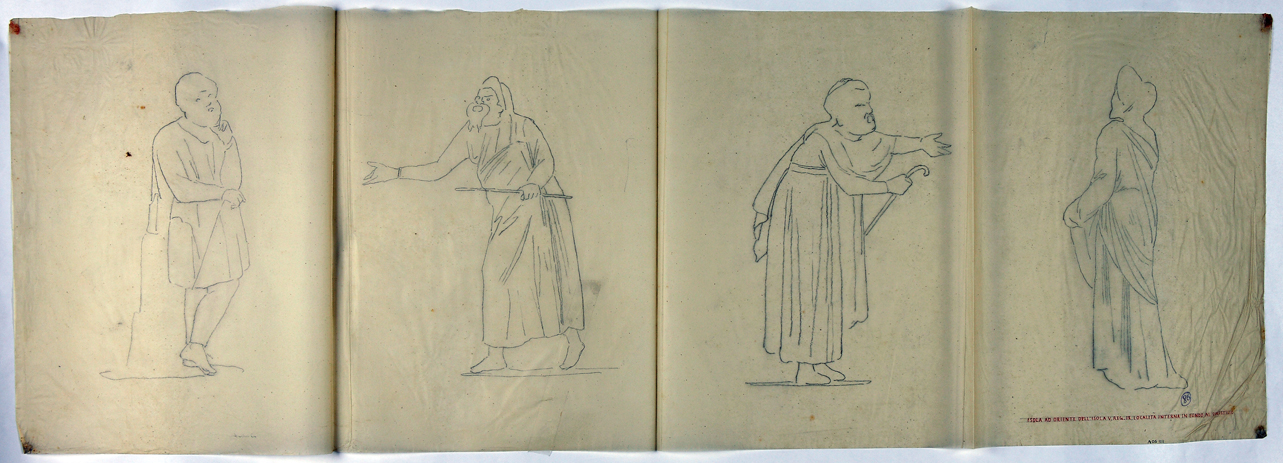 attori comici (disegno) di Discanno Geremia (seconda metà sec. XIX)