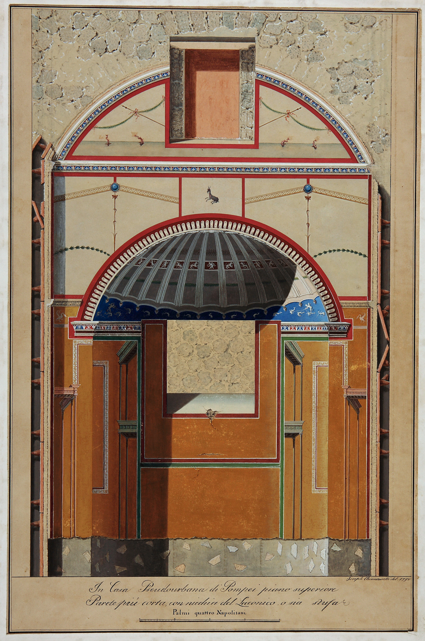 decorazione di calidarium in IV stile (disegno) di Chiantarelli Giuseppe (ultimo quarto sec. XVIII)