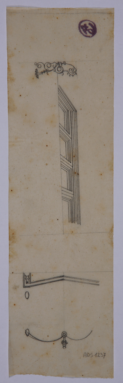 soffitto a lacunari (disegno) di Ala Antonio (seconda metà sec. XIX)