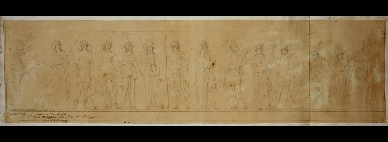 Dodici Dei (disegno) di La Volpe Nicola (terzo quarto sec. XIX)