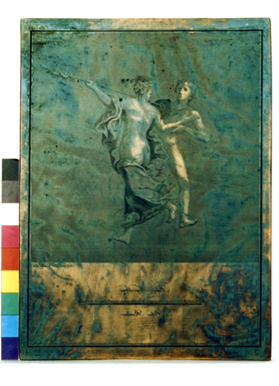 menade danzante con figura virile (matrice) di Morghen Giovanni Elia, De Grado Filippo (sec. XVIII)