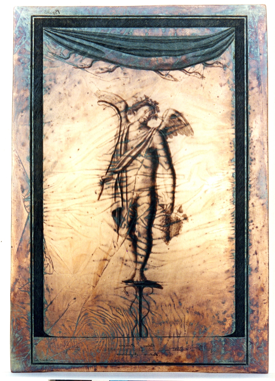 figura alata con attributi bacchici (matrice) di Alloja Giuseppe, Campana Vincenzo (sec. XVIII)
