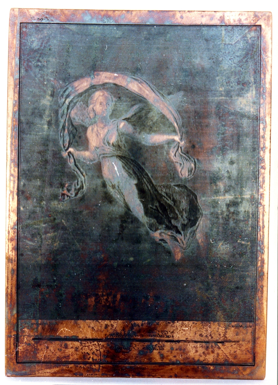 figura femminile alata in volo (matrice) di Campana Ferdinando, Morghen Giovanni Elia (sec. XVIII)